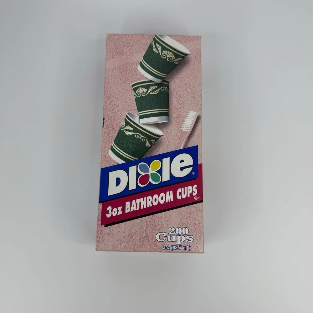 VTG Dixie 3 oz Bathroom Cups Neoclassical 200 Count Brand New Sealed NOS